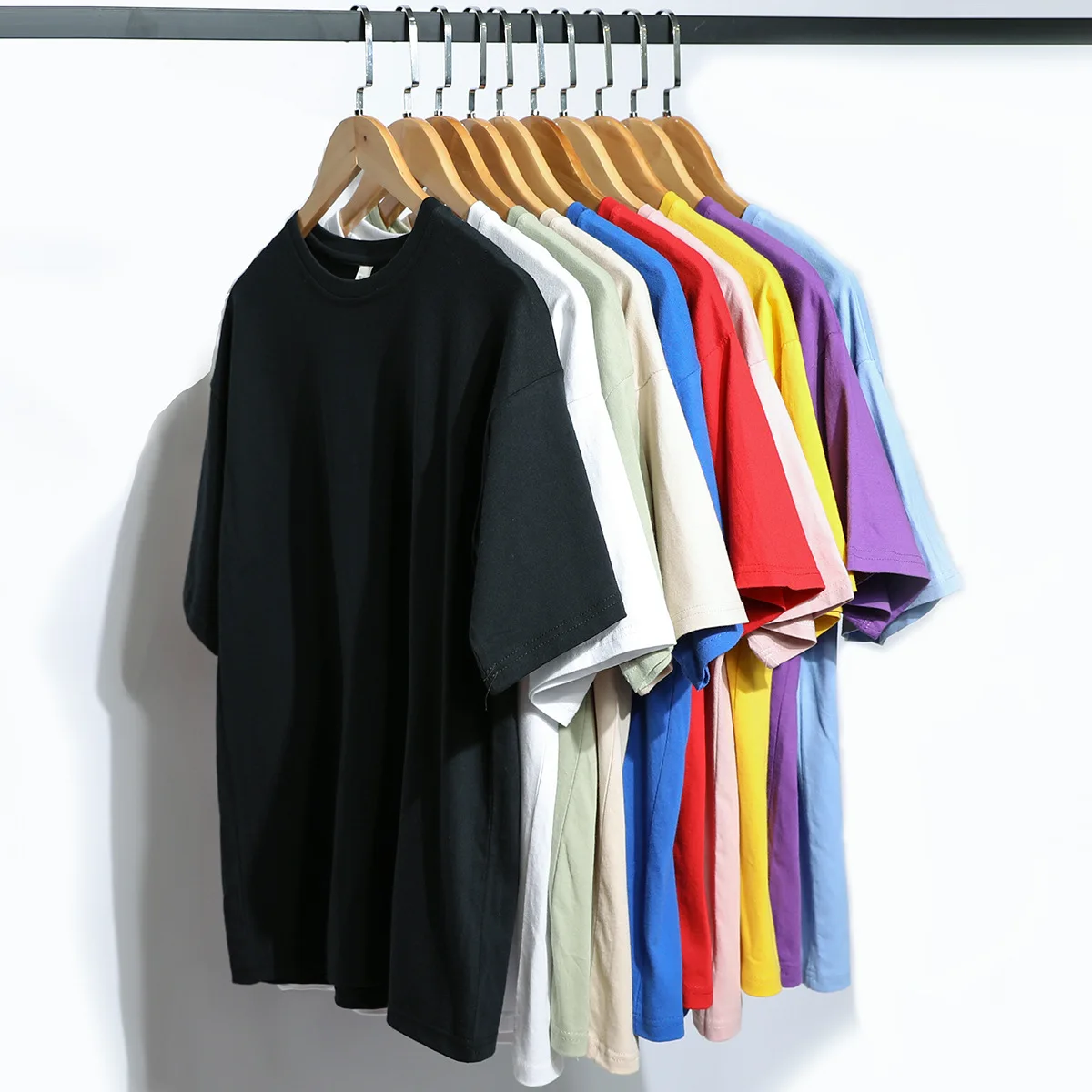 Custom Logo Cotton Solid Color Shirt Thick Round Collar Men's Short Sleeve Fashion Loose Fit Men's T-Shirt, Multicolor
Custom Logo Cotton Solid Color Shirt Thick Round Collar Men's Short Sleeve Fashion Loose Fit Men's T-Shirt, Multicolor
