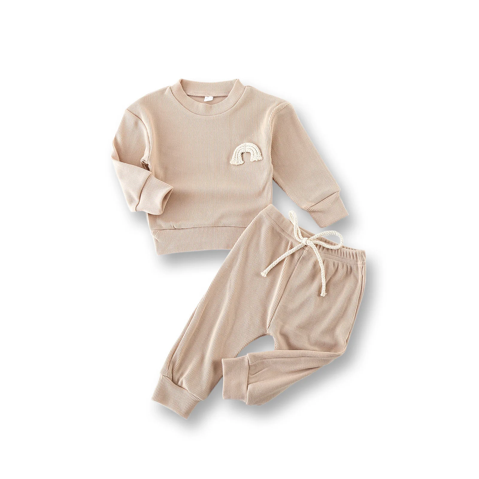 Wholesale Girls Boys Rainbow Long Sleeve O-neck Rib Cotton Baby Autumn Winter Clothes Baby Tracksuit
Wholesale Girls Boys Rainbow Long Sleeve O-neck Rib Cotton Baby Autumn Winter Clothes Baby Tracksuit