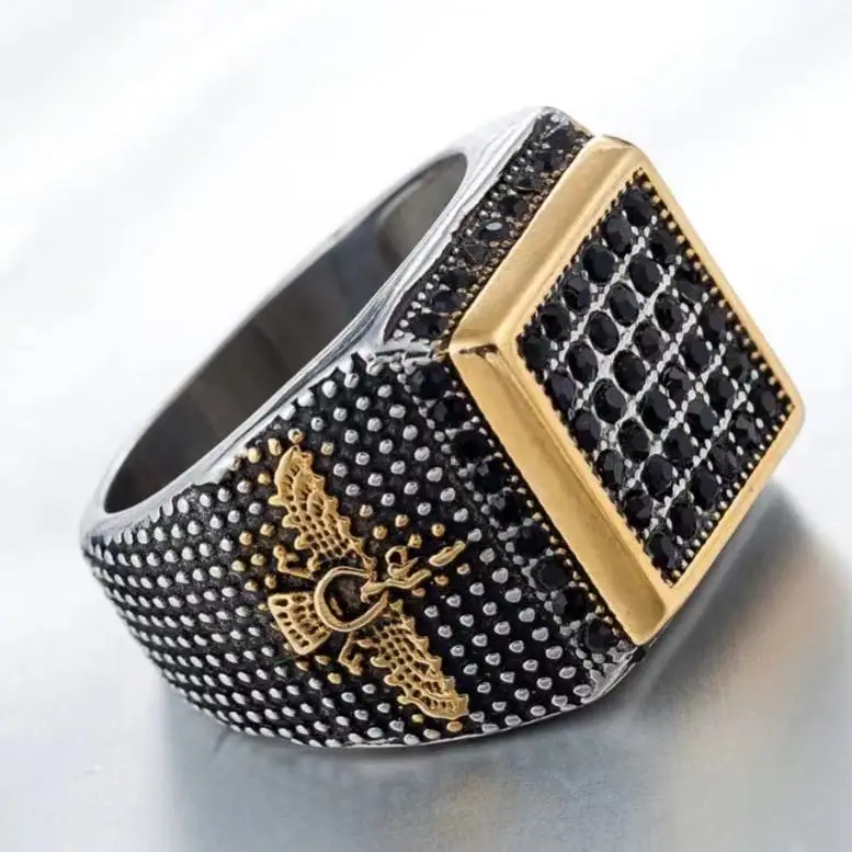 New best-selling hip hop jewelry Pharaoh Vintage stainless steel ring men's 18K gold ring
New best-selling hip hop jewelry Pharaoh Vintage stainless steel ring men's 18K gold ring