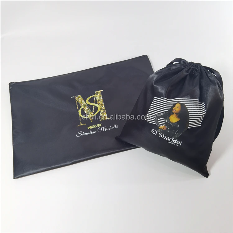 CH Wholesale High Quality Sustainable Custom Logo Small Luxury Gift Packaging Silk Satin Drawstring Jewelry Pouch Bag