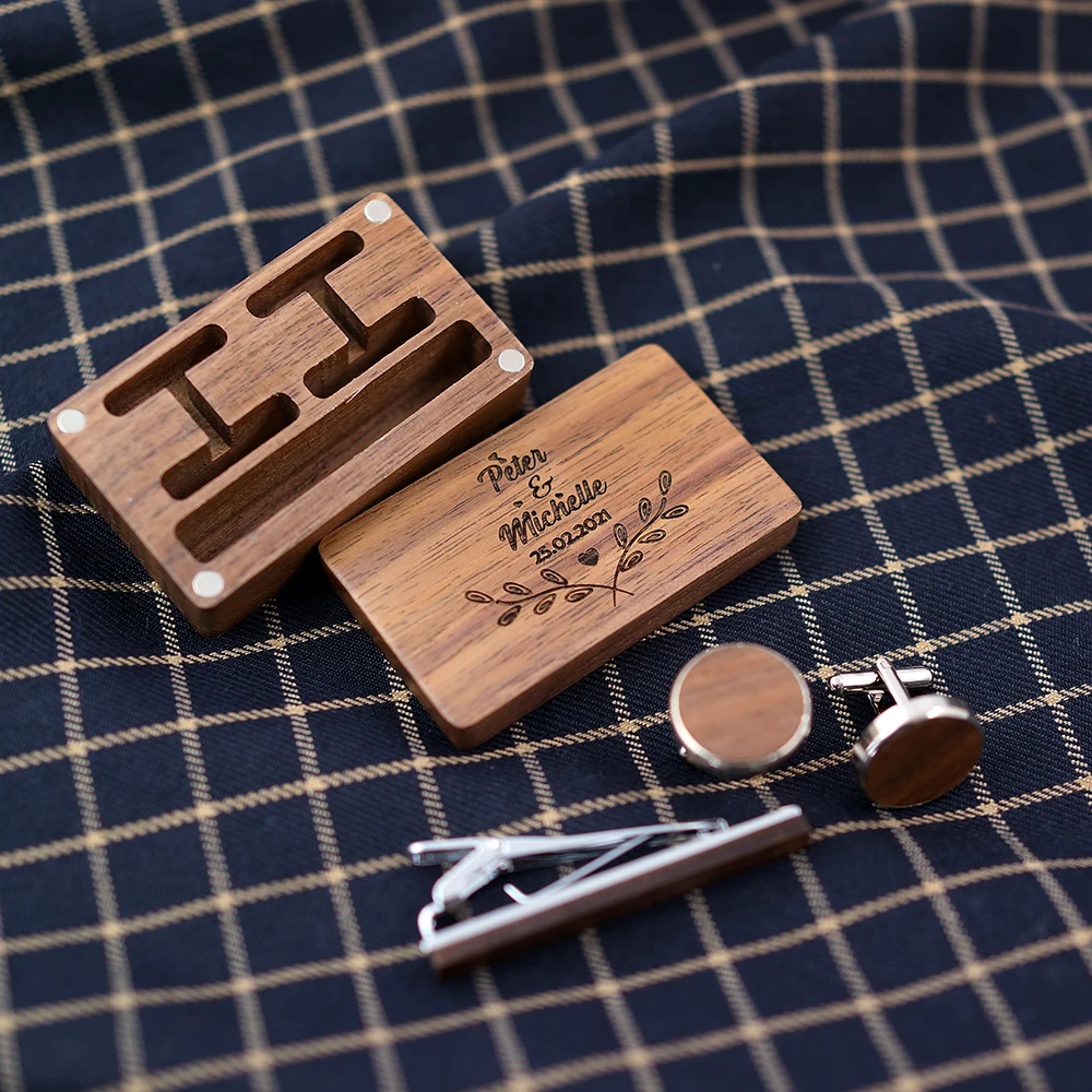 Personalized Custom Lover Name Wooden Cufflinks, Luxury Fashion tie clip for men, Picture
Personalized Custom Lover Name Wooden Cufflinks, Luxury Fashion tie clip for men, Picture