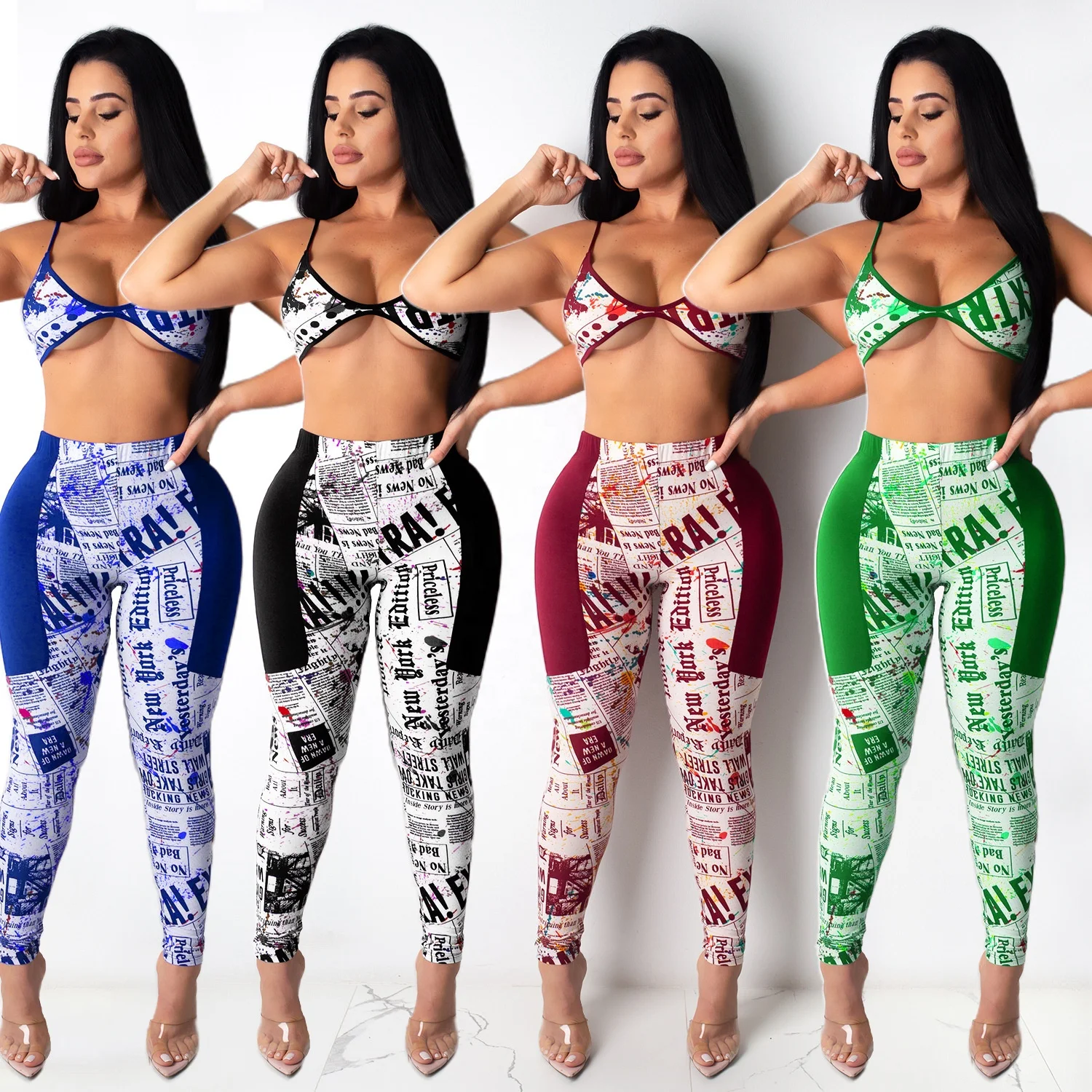 DLL-3529 Best selling fashion streetwear digital printing crop top long pants sets bodycon sexy women 2 piece set clothing
DLL-3529 Best selling fashion streetwear digital printing crop top long pants sets bodycon sexy women 2 piece set clothing