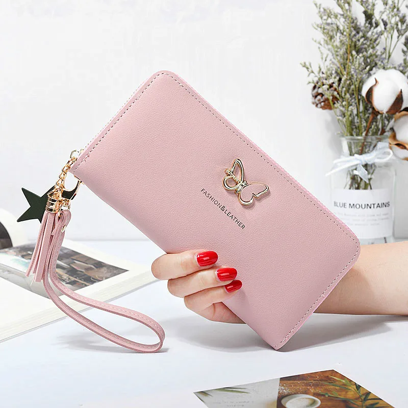 Fashion Butterfly Women Wallet Wrist Handle Phone Case Long Section Money Pocket Pouch Handbag Women's Purse Card Holders 2019
Fashion Butterfly Women Wallet Wrist Handle Phone Case Long Section Money Pocket Pouch Handbag Women's Purse Card Holders 2019