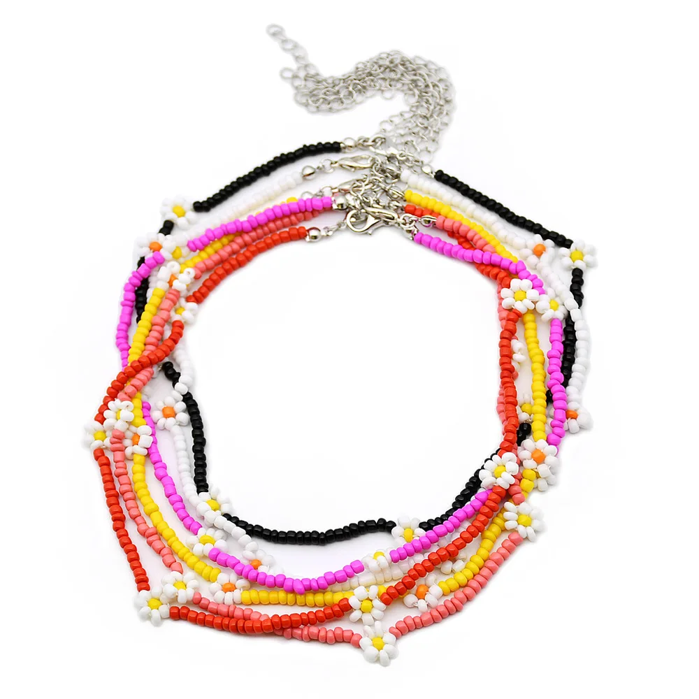 European and American Cross-border Jewelry Colorful Handmade Daisy Flower Bead Necklace Choker Neck Necklace, Picture
European and American Cross-border Jewelry Colorful Handmade Daisy Flower Bead Necklace Choker Neck Necklace, Picture