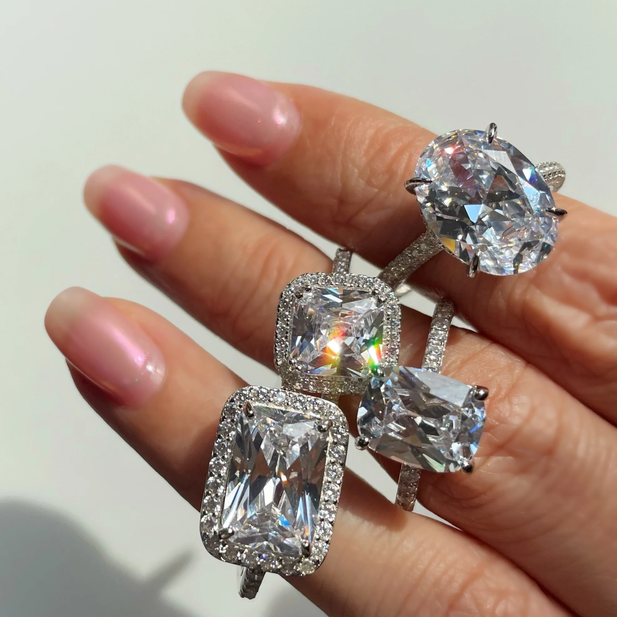 925 sterling silver oval square cubic zircon gemstone wedding engagement rings for women, As sample
925 sterling silver oval square cubic zircon gemstone wedding engagement rings for women, As sample