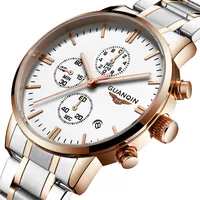

Mens Watches Top Brand Luxury GUANQIN Quartz Sport Full Steel Clock Male Date Luminous Wristwatch relogio masculino diesel watch