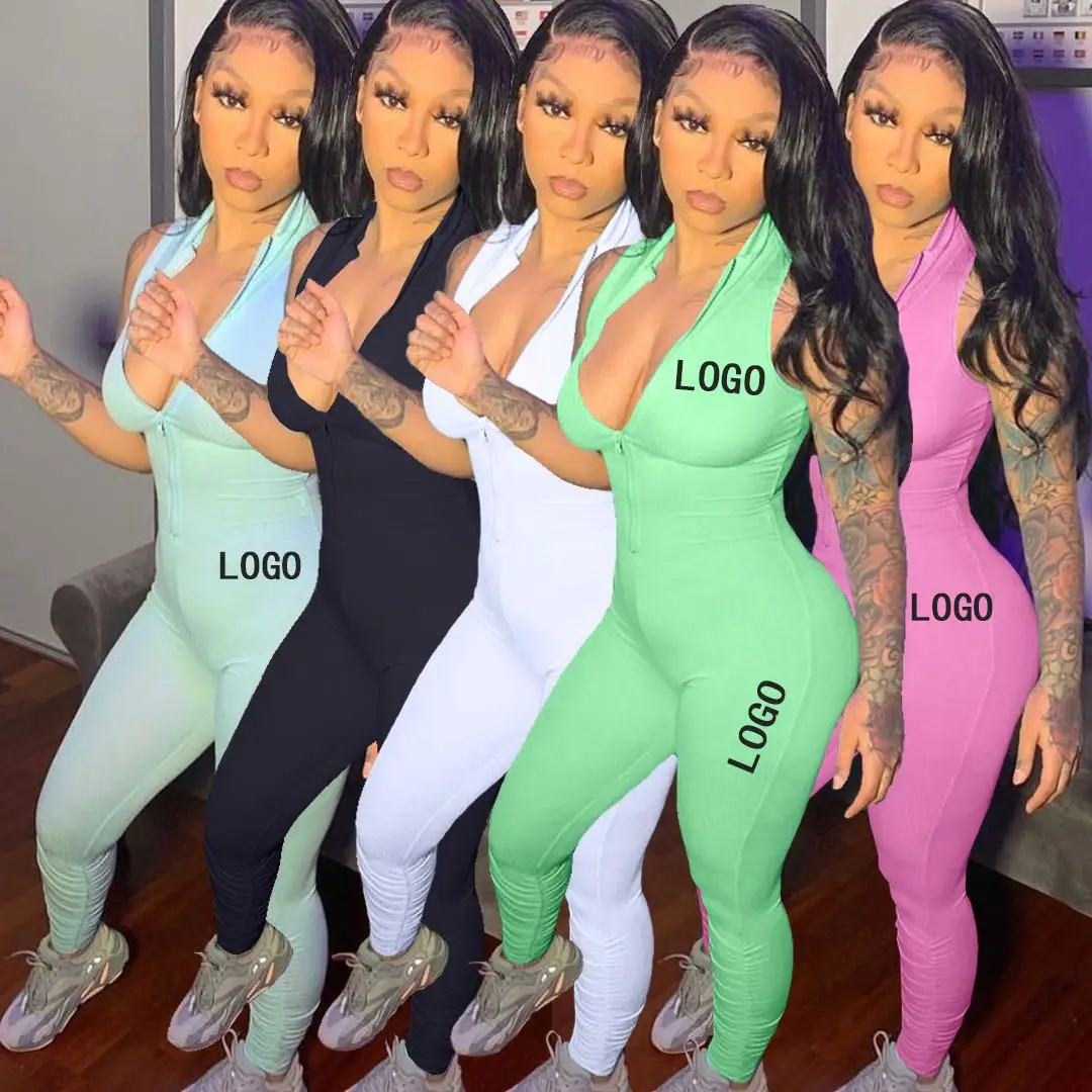 Custom Logo sexy one piece bodysuit sleeveless elastic women knit jumpsuit fitness sport jumpsuit rompers women clothing
Custom Logo sexy one piece bodysuit sleeveless elastic women knit jumpsuit fitness sport jumpsuit rompers women clothing