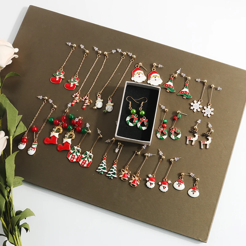 2021 wholesale Christmas long tassel enamel drop earrings for women Christmas earrings jewelry sets, As picture
2021 wholesale Christmas long tassel enamel drop earrings for women Christmas earrings jewelry sets, As picture