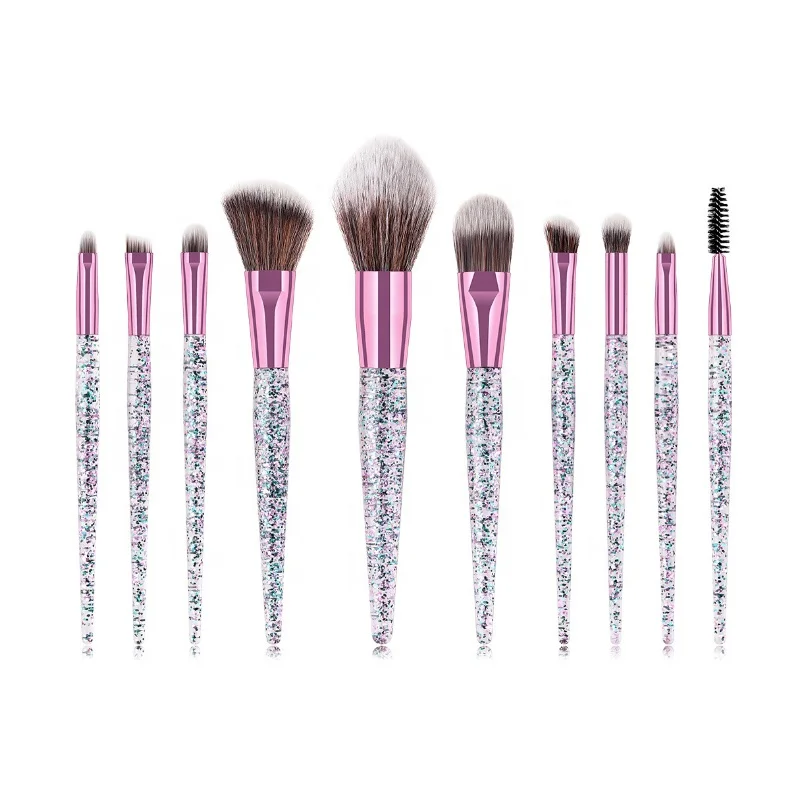 10pcs makeup brushes makeup Kit Eye shadow brush sparkles quicksand set brush makeup, Customized color accepted
10pcs makeup brushes makeup Kit Eye shadow brush sparkles quicksand set brush makeup, Customized color accepted