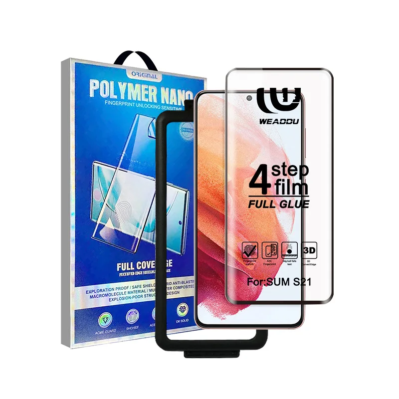 3D Full Cover Pmma 4 step film S21 Screen protector For samsung S21 S20 ultra plus Screen protector with Installation tools, Transparency 98% color
3D Full Cover Pmma 4 step film S21 Screen protector For samsung S21 S20 ultra plus Screen protector with Installation tools, Transparency 98% color