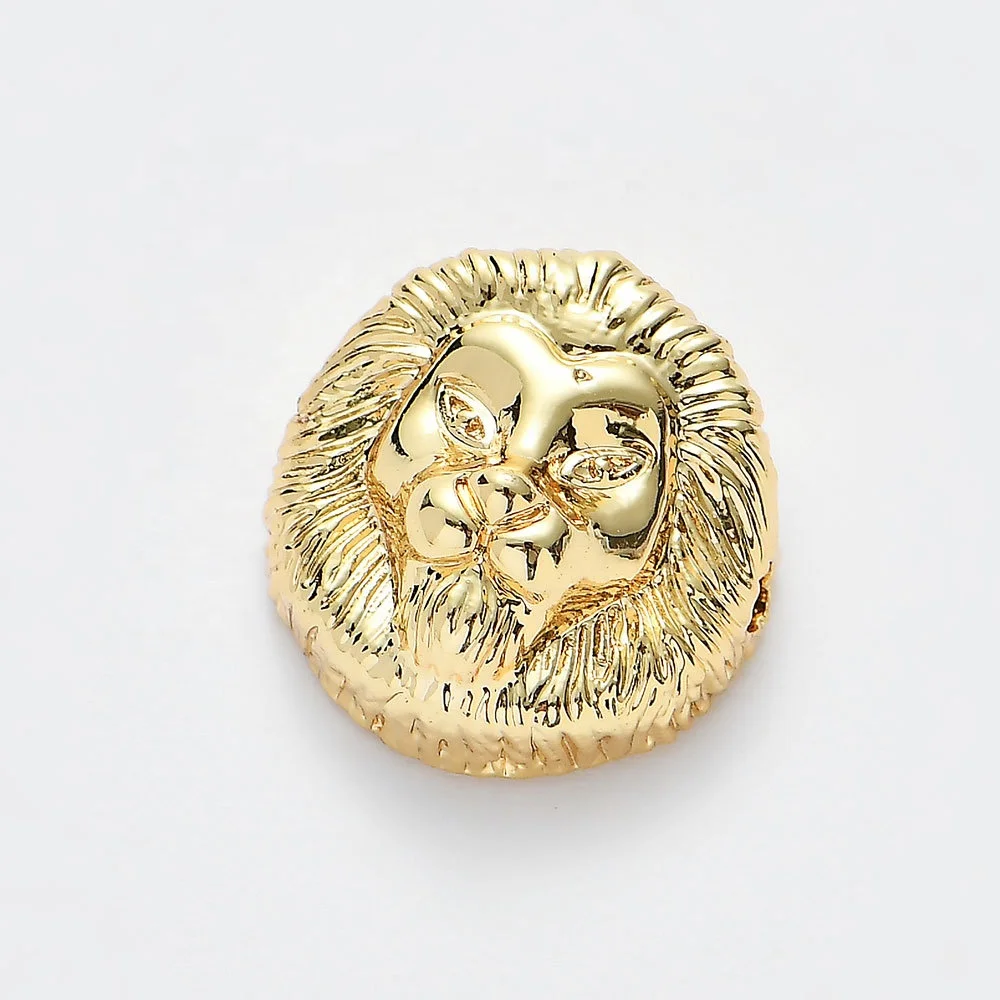 18K Gold plating Hot sale diy accessories cz micro pave Men bracelet charms Lion beads
18K Gold plating Hot sale diy accessories cz micro pave Men bracelet charms Lion beads