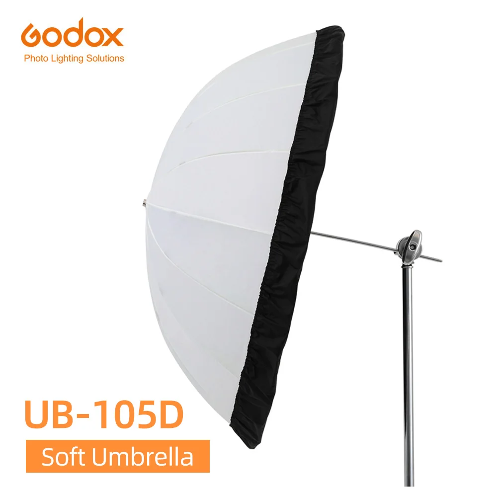 Godox UB-105D 105cm White Parabolic Reflective Transparent Soft Umbrella Studio Light Umbrella with Black Silver Diffuser Cover, Other
Godox UB-105D 105cm White Parabolic Reflective Transparent Soft Umbrella Studio Light Umbrella with Black Silver Diffuser Cover, Other
