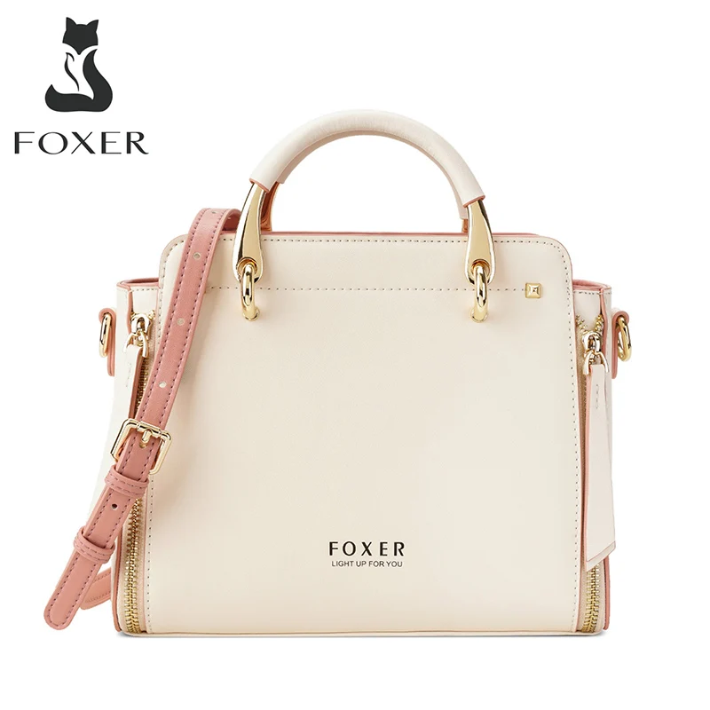 FOXER Women Customised Large Capacity Crossbody Shoulder Bags Luxury Leather Chic Totes Female Split Leather Handbags
FOXER Women Customised Large Capacity Crossbody Shoulder Bags Luxury Leather Chic Totes Female Split Leather Handbags