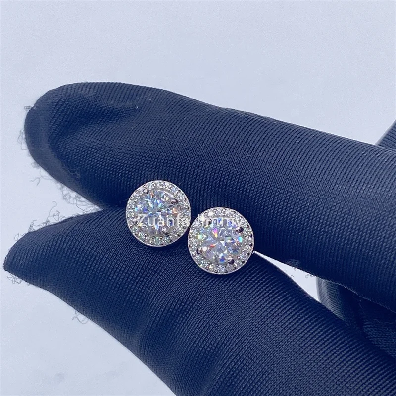 Ready To Ship Screw Back Setting In Stock Luxury Earrings 925 Real Silver VVS Moissanite Diamond Women Men Stud Earrings
Ready To Ship Screw Back Setting In Stock Luxury Earrings 925 Real Silver VVS Moissanite Diamond Women Men Stud Earrings