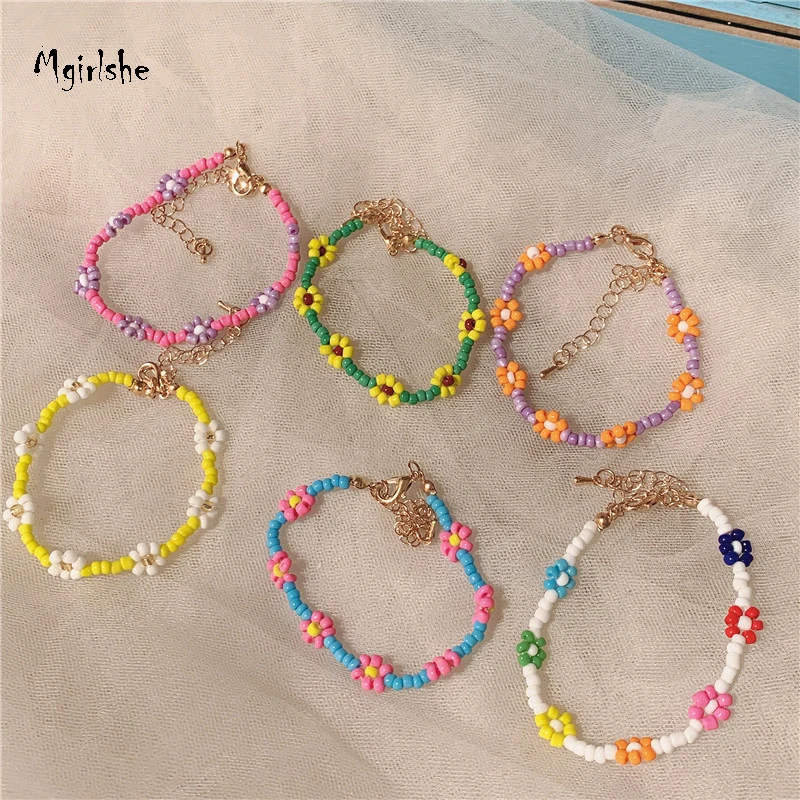Mgirlshe Wholesale Bohemian Beads Girls Bracelet Handmade Boho Women Colorful Seed Beaded Jewelry, As picture
Mgirlshe Wholesale Bohemian Beads Girls Bracelet Handmade Boho Women Colorful Seed Beaded Jewelry, As picture