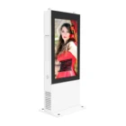 totem touch screen prezzi ad media lcd billboard silver steel advertising media player