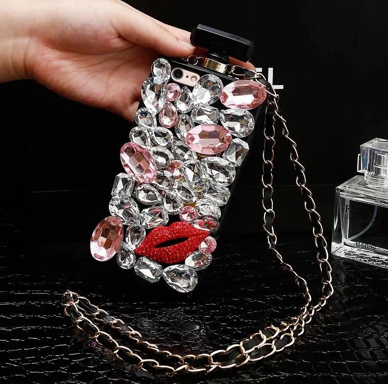 Luxury Bling Diamond Rhinestone Crystal Perfume Bottle Phone Case For iPhone XS Max 11 Pro Max With Lanyard
Luxury Bling Diamond Rhinestone Crystal Perfume Bottle Phone Case For iPhone XS Max 11 Pro Max With Lanyard