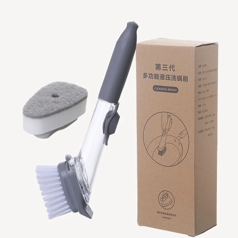 Automatic Liquid Filling Type Multifunctional Long Handle Clean Artifact Hydraulic Brush Home Kitchen Dishwashing Brush
Automatic Liquid Filling Type Multifunctional Long Handle Clean Artifact Hydraulic Brush Home Kitchen Dishwashing Brush