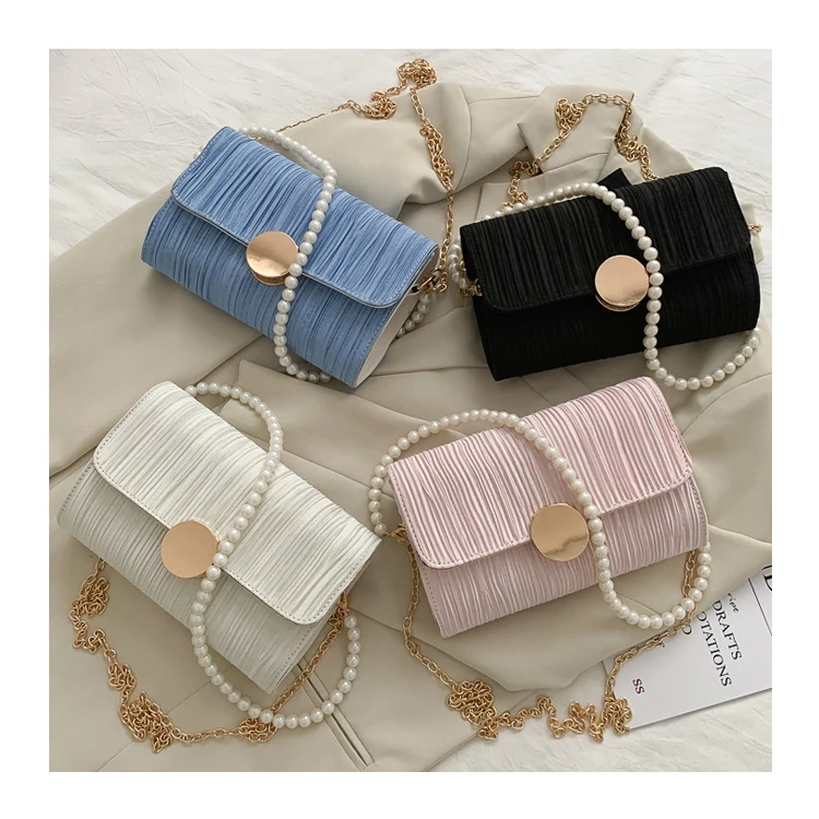 Fashion Girl Purses Pearl Handbag Women Square Crossbody Bag Striped Chain Shoulder Messenger Bag Luxury Shoulder Bags For Women
Fashion Girl Purses Pearl Handbag Women Square Crossbody Bag Striped Chain Shoulder Messenger Bag Luxury Shoulder Bags For Women