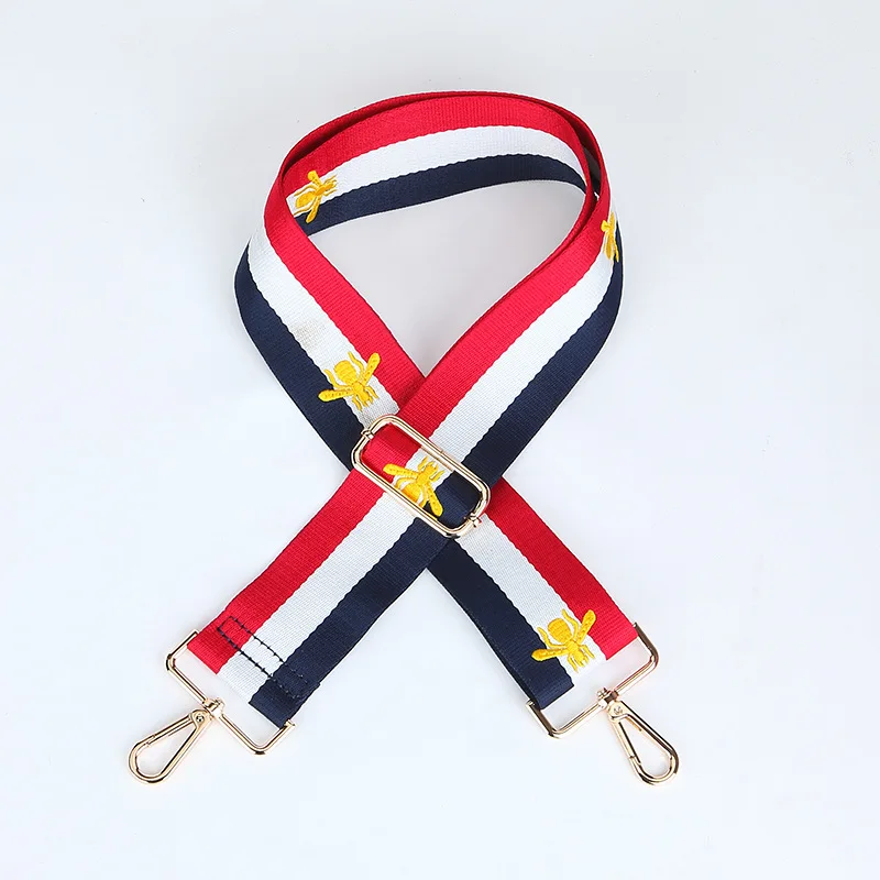 2021 New Fashion bee embroidery stripe straps woven straps women crossbody replacement bag straps embroidery
2021 New Fashion bee embroidery stripe straps woven straps women crossbody replacement bag straps embroidery