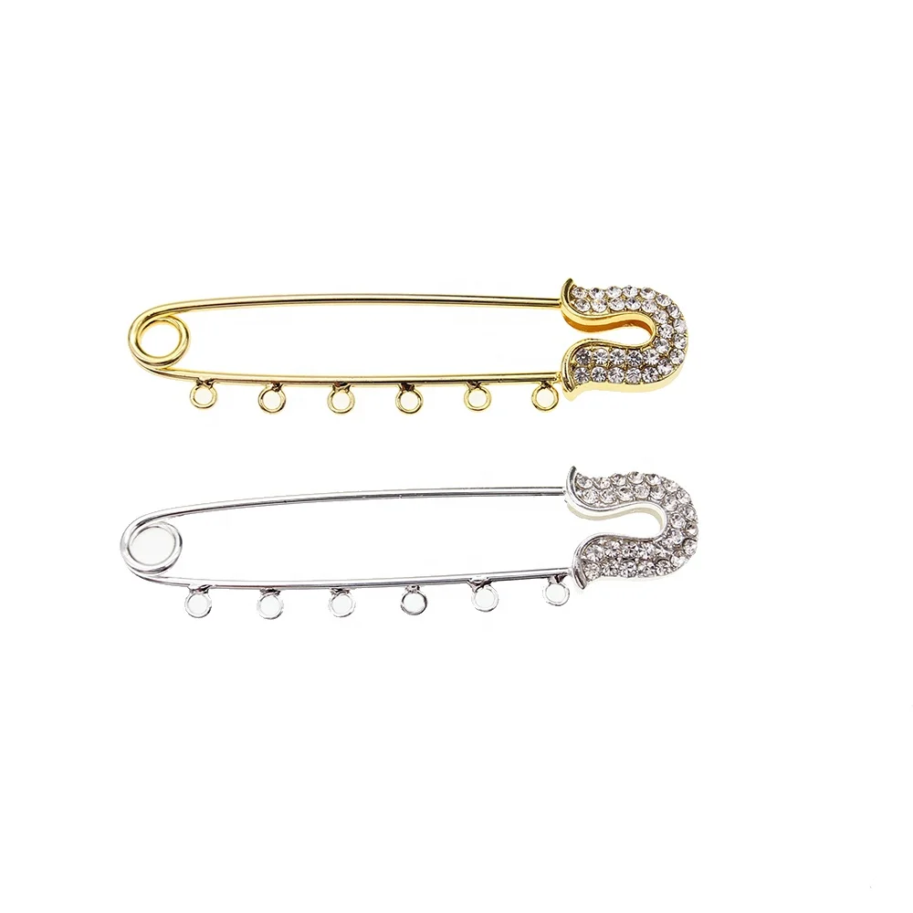Alloy Rhinestone Muslim Brooches Crystal Scarf Safety Baby Pin With 6 Loops For Children
Alloy Rhinestone Muslim Brooches Crystal Scarf Safety Baby Pin With 6 Loops For Children