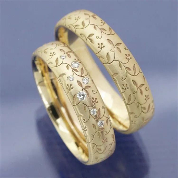 Vintage Flower Wedding Ring Couple Fashion Crystal Women's Couple Ring 2021 Hot Sale Yellow Gold Color Wedding Jewelry Gifts
Vintage Flower Wedding Ring Couple Fashion Crystal Women's Couple Ring 2021 Hot Sale Yellow Gold Color Wedding Jewelry Gifts
