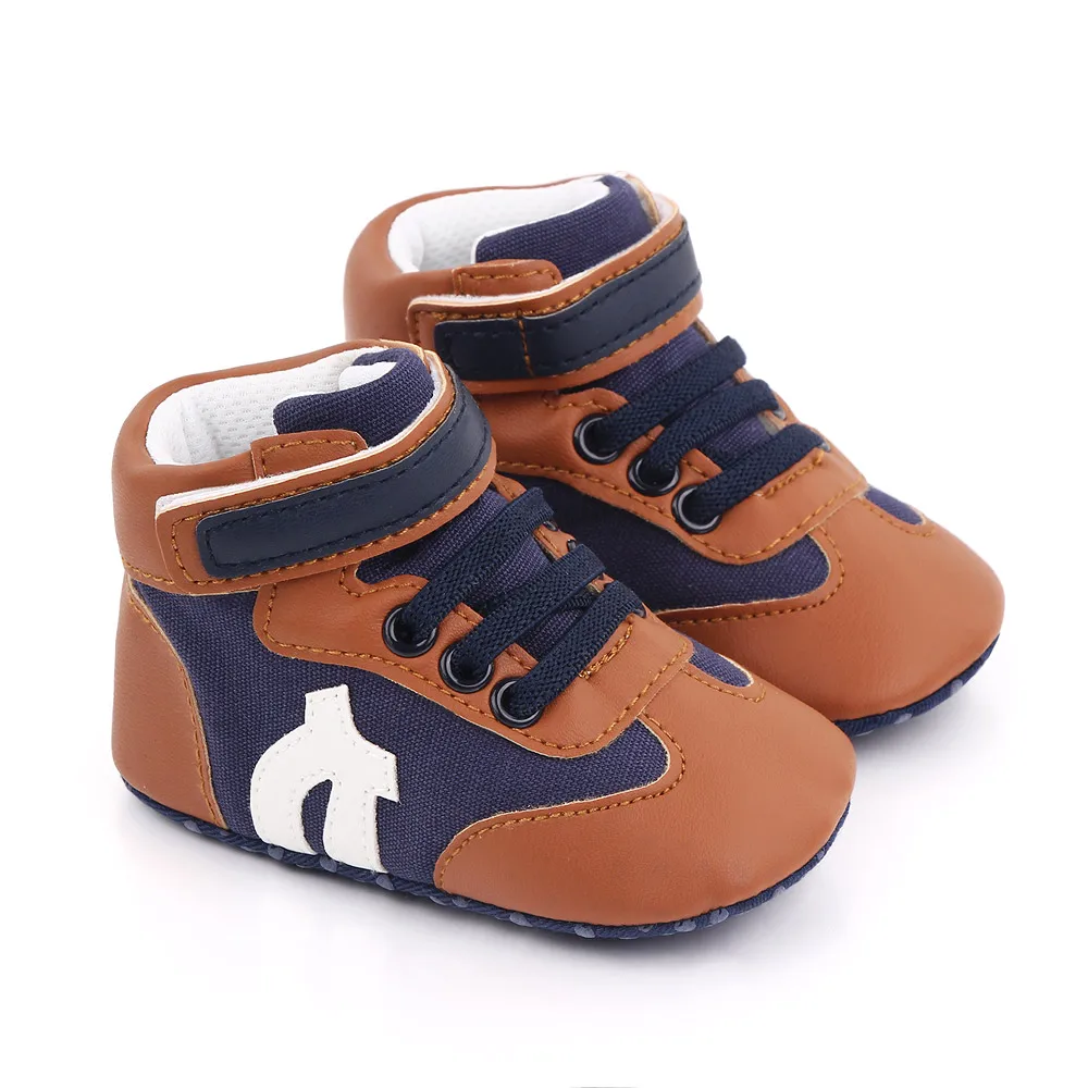 Hot selling baby sneakers soft sole non-slip baby shoes newborn toddler shoes, Brown/dark blue
Hot selling baby sneakers soft sole non-slip baby shoes newborn toddler shoes, Brown/dark blue