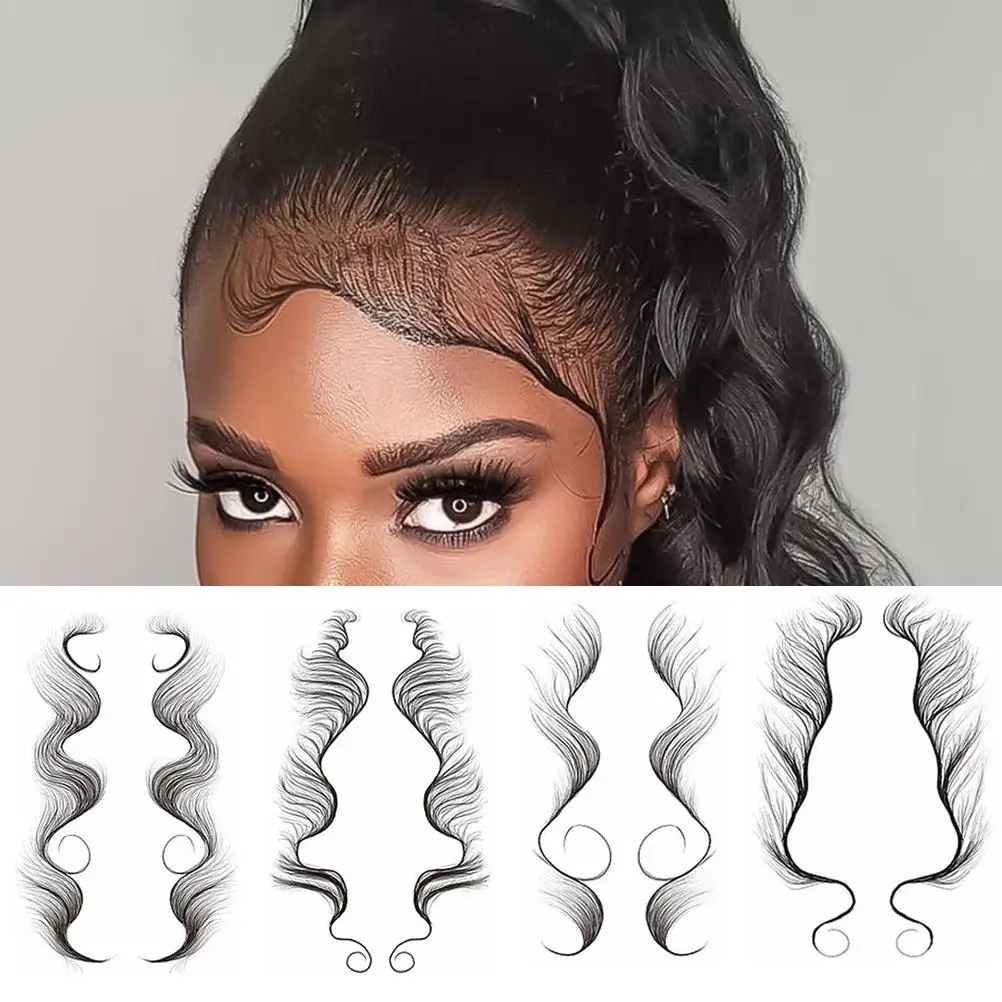 New Design Waterproof Fashion 18 Styles custom Baby Hair edges tattoo sticker fake Baby Hair Tattoo, Black
New Design Waterproof Fashion 18 Styles custom Baby Hair edges tattoo sticker fake Baby Hair Tattoo, Black
