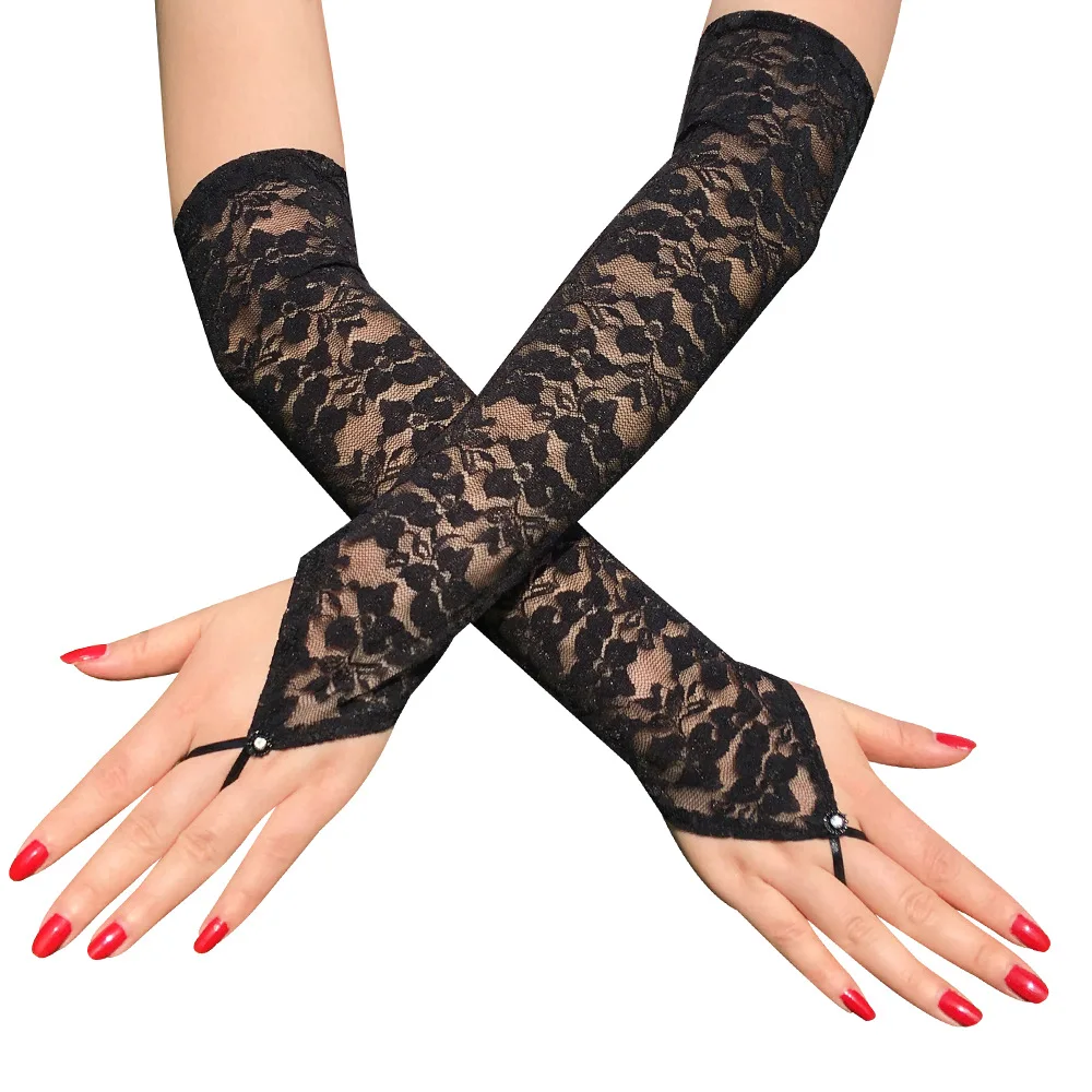 Women Hook finger bright diamond lace gloves long fashion sexy gloves bridal accessories
Women Hook finger bright diamond lace gloves long fashion sexy gloves bridal accessories