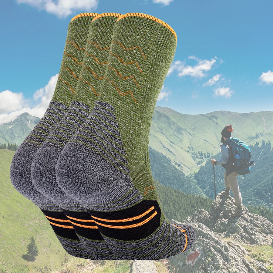 Wholesale crew thick warm sports socks winter outdoor wool hiking socks with wool inside, Custom color
Wholesale crew thick warm sports socks winter outdoor wool hiking socks with wool inside, Custom color