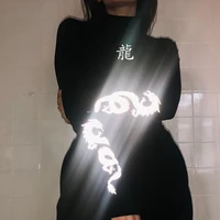 Reflective Dragon Long Sleeve Crop Top T Shirt Turtleneck Black Harajuku Womens Tshirts Casual Punk Ladies T-shirt
Reflective Dragon Long Sleeve Crop Top T Shirt Turtleneck Black Harajuku Womens Tshirts Casual Punk Ladies T-shirt