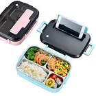 2020 New Hot Japanese Style Compartment Bento Box Kitchen Leakproof Food Container Portable 304 Stainless Steel Lunch Box