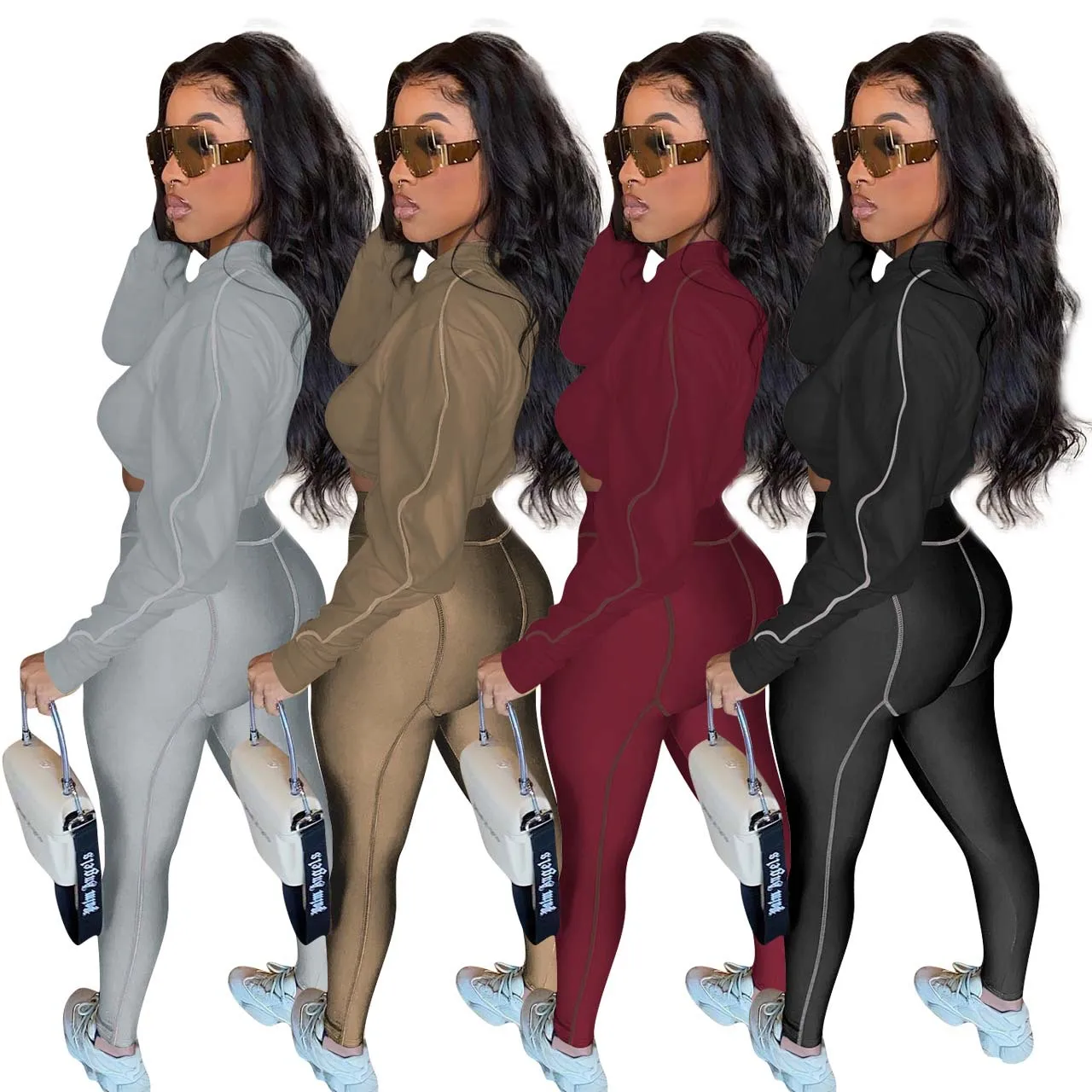 2021 Fall Fashion Women Clothing 2 Piece Pants Set Casual Sports Wear Leggings Hooded Crop Top Two Piece Jogger Set
2021 Fall Fashion Women Clothing 2 Piece Pants Set Casual Sports Wear Leggings Hooded Crop Top Two Piece Jogger Set