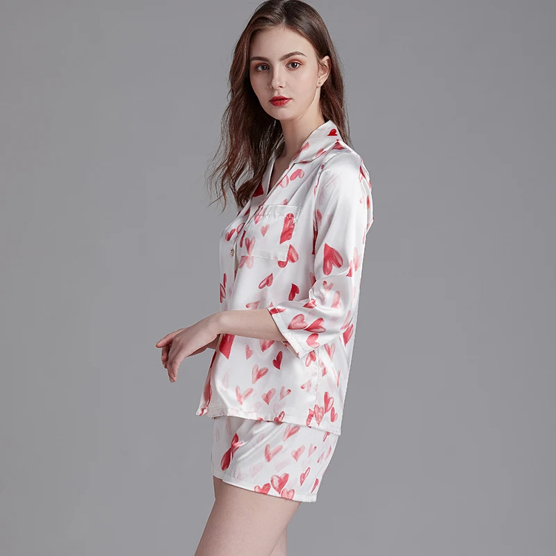 Custom 2022 New Products Designer Elegant Summer Printing Sweet Satin Pajamas Luxury Women Elastic Waist Sleepwear, Black
Custom 2022 New Products Designer Elegant Summer Printing Sweet Satin Pajamas Luxury Women Elastic Waist Sleepwear, Black