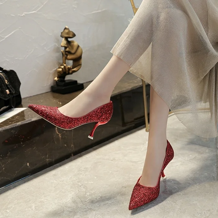 2021 Hot Sale Noble High Heels Women High Heels Shoes 7.5cm Heels for Ladies, Shown
2021 Hot Sale Noble High Heels Women High Heels Shoes 7.5cm Heels for Ladies, Shown