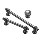YONFIA Decorative luxury design black antique cabinet handle furniture door handle