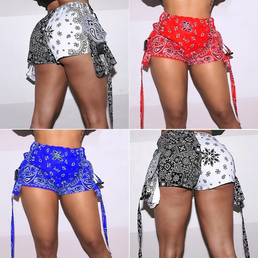 2021 Spring Women Bandana Printing Breathable Short Pants Plastic Buckle Mini Shorts with Big Pockets
2021 Spring Women Bandana Printing Breathable Short Pants Plastic Buckle Mini Shorts with Big Pockets