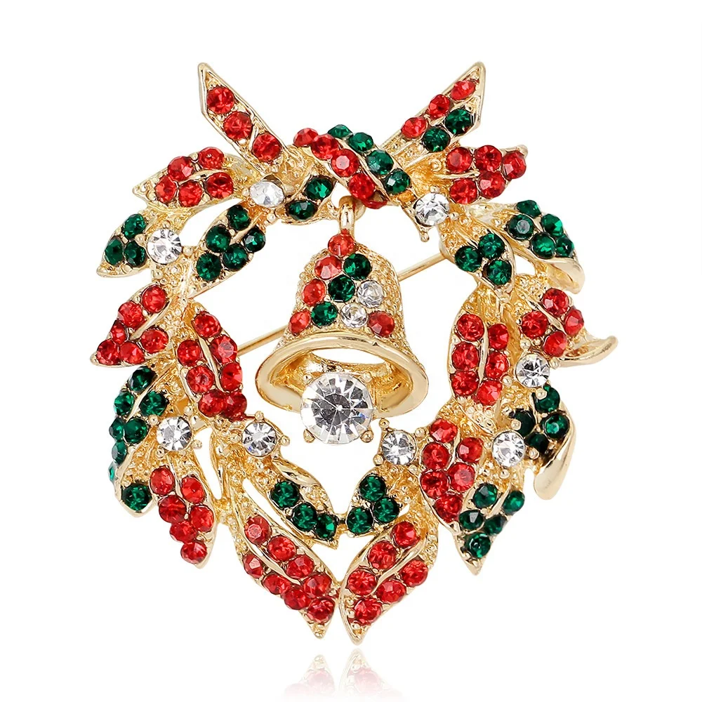 Ziming Hot Christmas Alloy Ring Bell Brooch Diamond X-Mas Rhinestone Breastpin Festival Gift Party Wear, Multiple color
Ziming Hot Christmas Alloy Ring Bell Brooch Diamond X-Mas Rhinestone Breastpin Festival Gift Party Wear, Multiple color