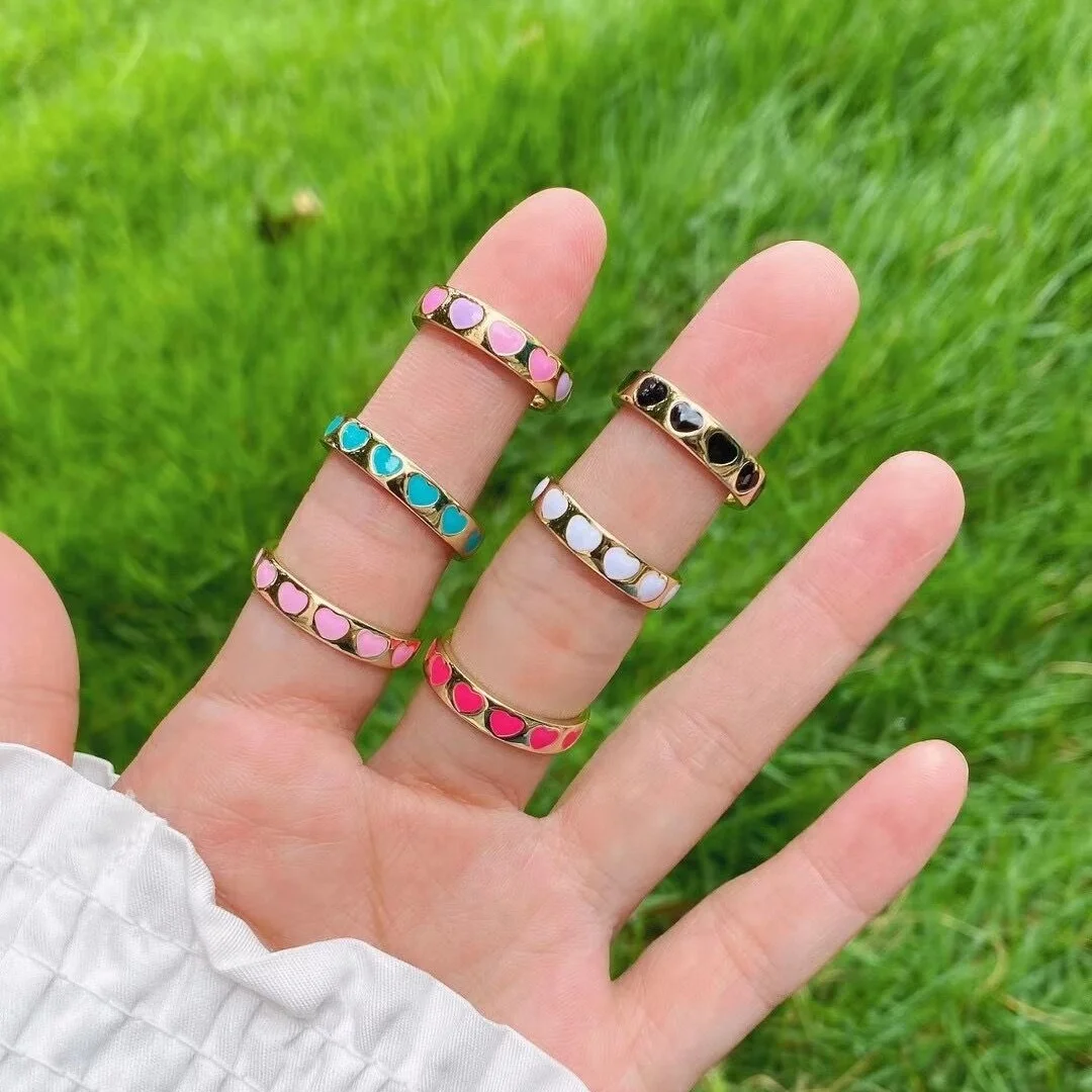 Bohemia enamel love heart ring cute simple metal gold color rings for woman punk rock jewelry/anillo de mujer/joias
Bohemia enamel love heart ring cute simple metal gold color rings for woman punk rock jewelry/anillo de mujer/joias