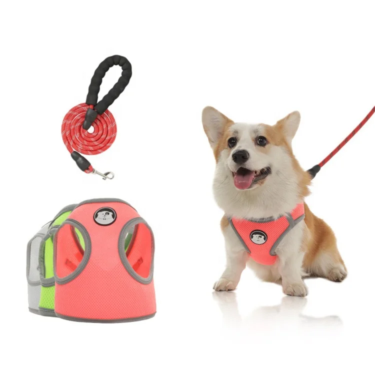 Amazon Hot Sale Pet Harness Set Adjustable Soft Breathable Reflective Dog Leash Harness Set, Gray;green;pink
Amazon Hot Sale Pet Harness Set Adjustable Soft Breathable Reflective Dog Leash Harness Set, Gray;green;pink