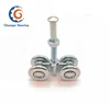 high quality sliding door hanging top wheel upper roller 4 rollers type zinc plated with rail