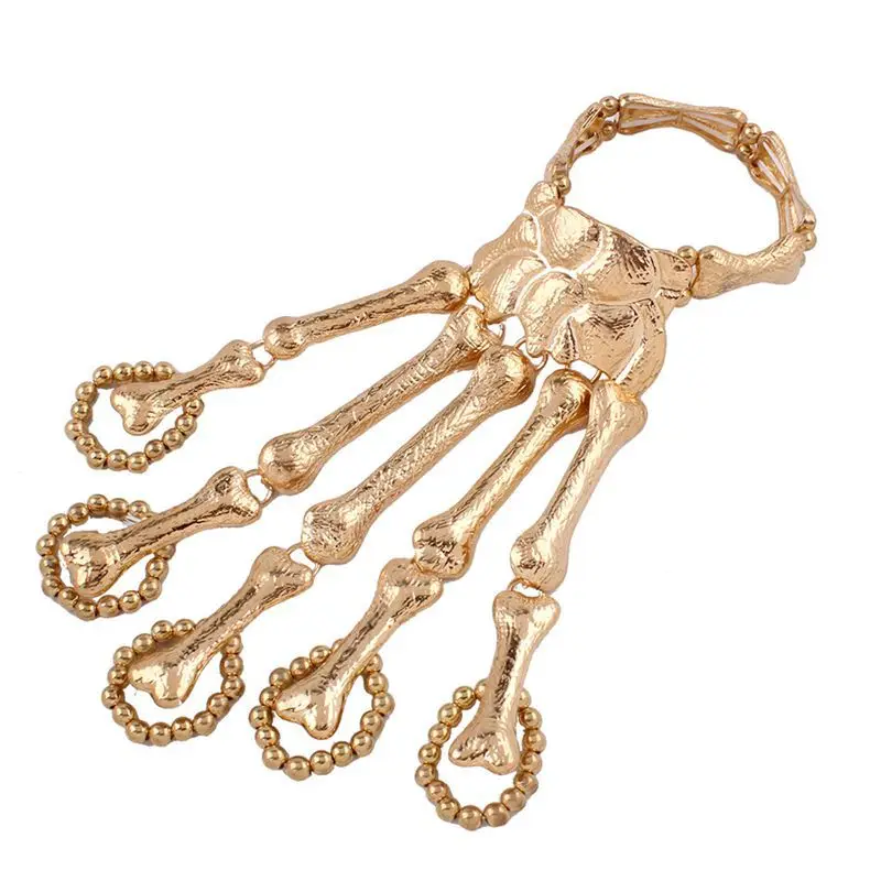 2021 Halloween Gift Punk Gothic Skull Skeleton Hand Bone Bracelets & Bangles Jewelry for Hip Hop, Silver,gold
2021 Halloween Gift Punk Gothic Skull Skeleton Hand Bone Bracelets & Bangles Jewelry for Hip Hop, Silver,gold