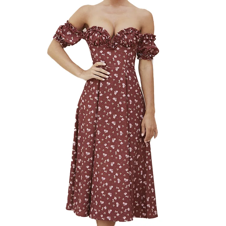 Casual Slimming Ladies Dress Temperament Split Floral Women'S Clothing Summer Strapless Tube Long Skirt XQM
Casual Slimming Ladies Dress Temperament Split Floral Women'S Clothing Summer Strapless Tube Long Skirt XQM