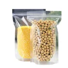 Wholesale custom logo eco friendly zipper airtight vacuum pouch plastic packaging stand up food rice bag size
