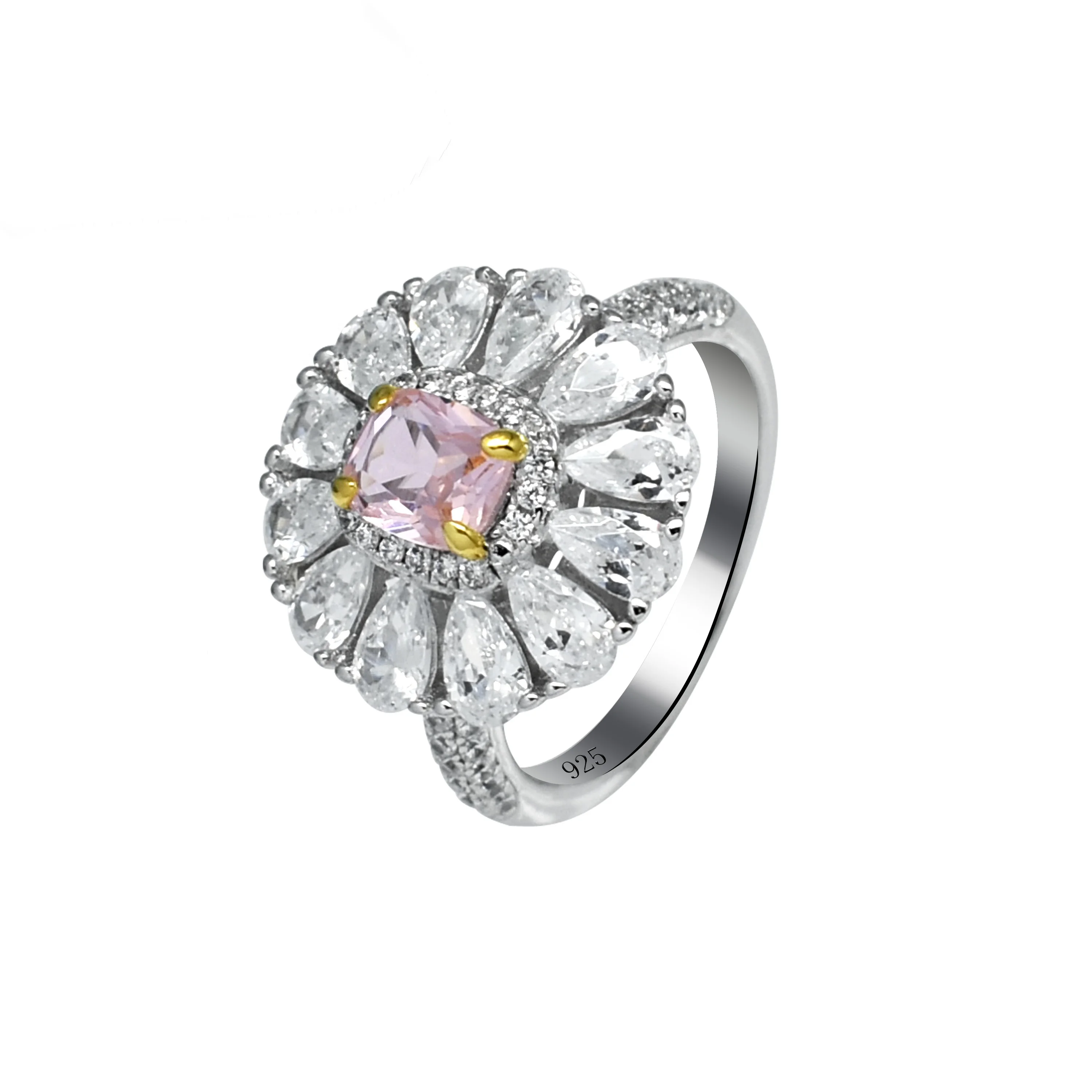 2019 Fashion Halo Morganite Stone Girl Sterling 925 Silver Sun Flower Ring, Silver, and pink cz
2019 Fashion Halo Morganite Stone Girl Sterling 925 Silver Sun Flower Ring, Silver, and pink cz