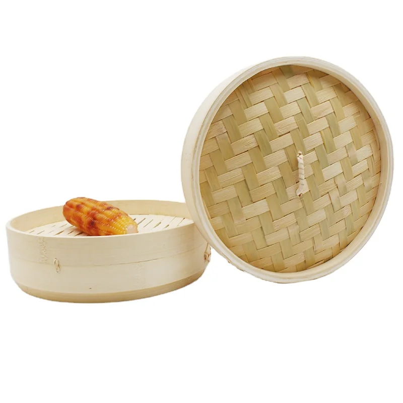 Handmade 100% Natural Cookware 10 inch Bamboo Basket Steamer Set with Lid, Natural color
Handmade 100% Natural Cookware 10 inch Bamboo Basket Steamer Set with Lid, Natural color