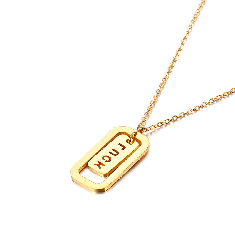Wholesale Custom Stainless Steel 18k Gold Good Luck Vertical Bar Pendant Necklace For Women
Wholesale Custom Stainless Steel 18k Gold Good Luck Vertical Bar Pendant Necklace For Women