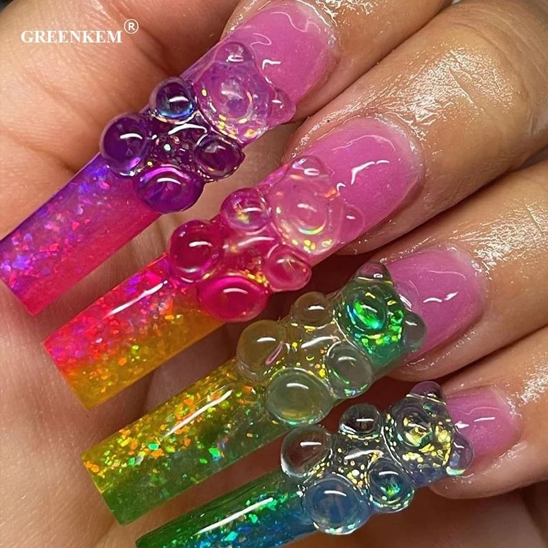 GREENKEM 20Pcs/Bag Colorful Manicure Accessories Simulation Kawaii 12*18mm Jelly Bear Candy Resin Cabochon Nail Art Charms, Picture
GREENKEM 20Pcs/Bag Colorful Manicure Accessories Simulation Kawaii 12*18mm Jelly Bear Candy Resin Cabochon Nail Art Charms, Picture