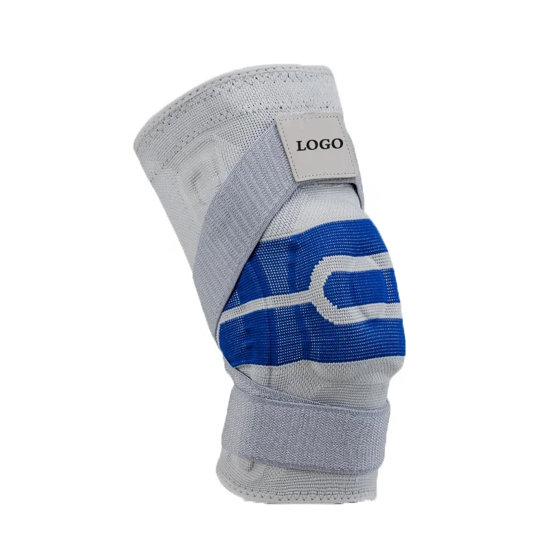 High elastic compression knitted adjustable silicon strong knee sleeve for sports, Blue, black, red knee support
High elastic compression knitted adjustable silicon strong knee sleeve for sports, Blue, black, red knee support