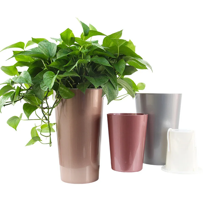 Wholesale High Bucket Spot Lazy Plastic Metal Flowerpot plant pot from Water Absorption
Wholesale High Bucket Spot Lazy Plastic Metal Flowerpot plant pot from Water Absorption